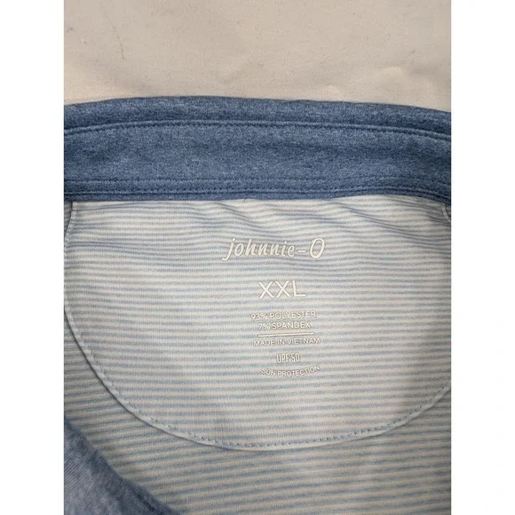 Johnnie O Shirt Mens XXL Blue UCLA Bruins Performance Polo Striped  Preppy - Picture 4 of 7